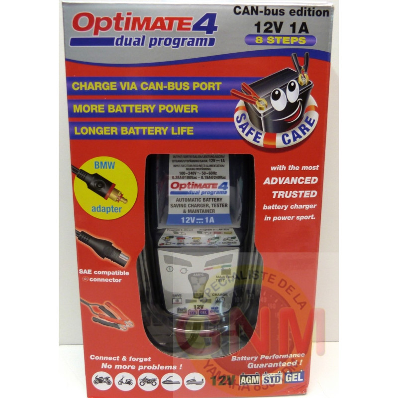 Chargeur de Batterie Optimate 4 Dual Program Tecmate TM340 12V Etanche