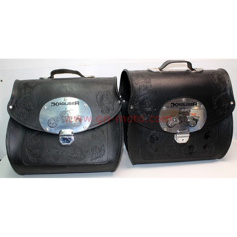 PAIRE VALISES CUIR KRAUSER