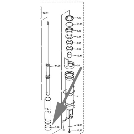 COUSSINET DU TUBE DE FOURCHE 1300 FJR 2006-2015