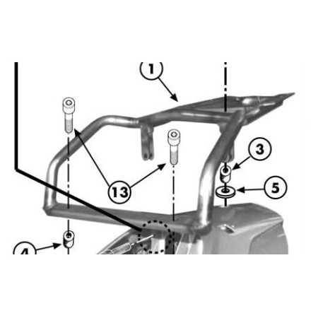 SUPPORT TOP CASE GIVI SR357 1300 FJR 2006 2018