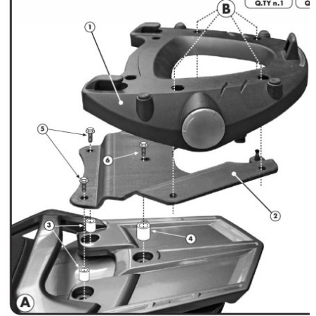 SUPPORT TOP CASE GIVI MONOKEY