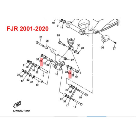 ROULEMENT BASCULEUR 1300 FJR 2001-2020