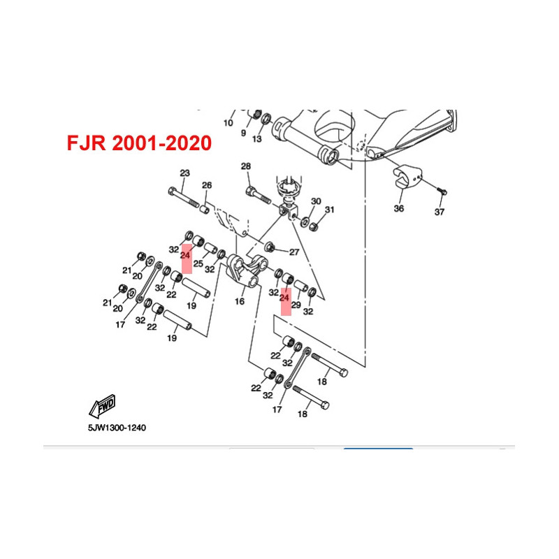 ROULEMENT BASCULEUR 1300 FJR 2001-2020