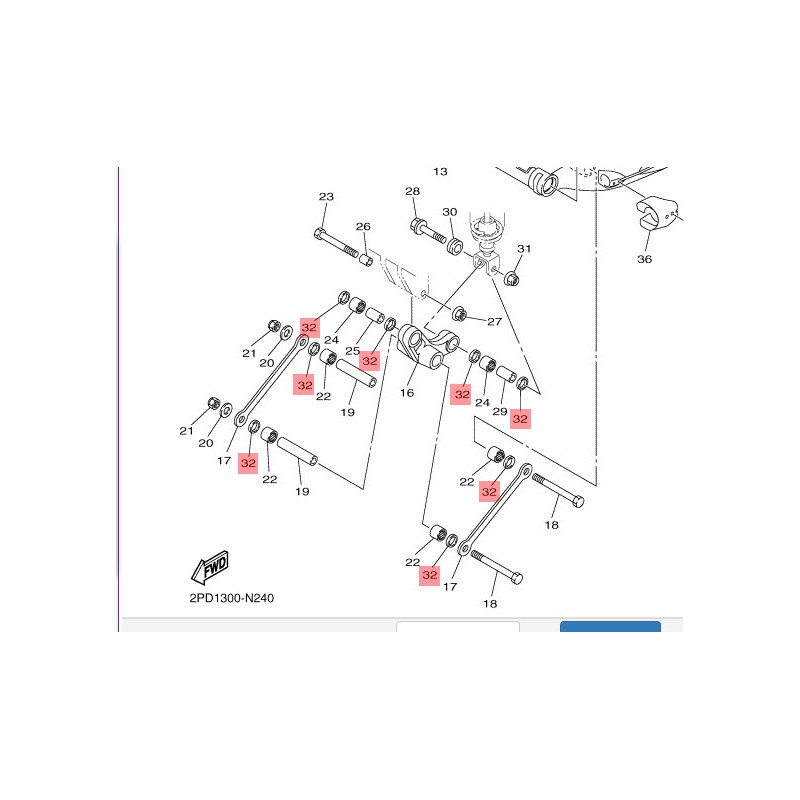 JOINT DE ROULEMENT BASCULEUR 1300 FJR 2001-2020