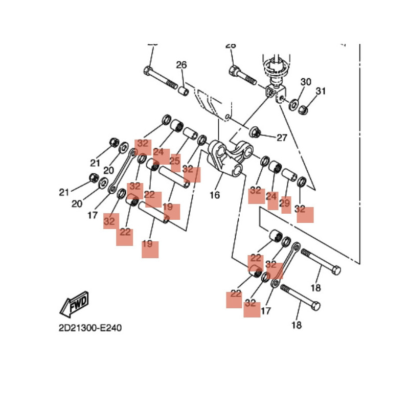 KIT REPARATION BRAS OSCILLANT 1300 FJR 2001-2011