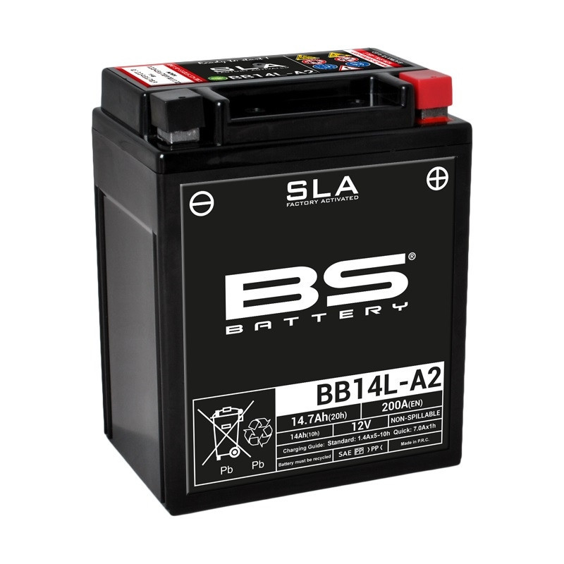  BATTERIE 750 XTZ BS BATTERY BB14L-A2 SLA sans entretien activée usine