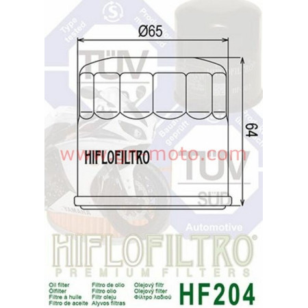 FILTRE A HUILE HILOFILTRO HF204 1300 FJR MT09 TRACER 1200 XTZ