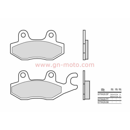 PLAQUETTES FREIN ARRIERE 750 XTZ CARBONE LORRAINE 2326 RX3