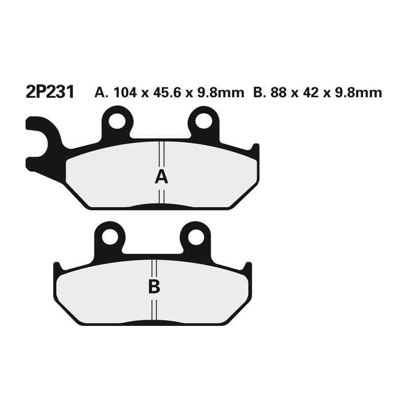 PLAQUETTES FREIN AVANT NISSIN 2P231NS 660 XTZ 1991-1998