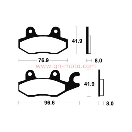 PLAQUETTES FREIN AVANT DROIT 750 XTZ TECNIUM MF138