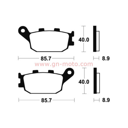 PAIRE PLAQUETTES ARRIERE MT09 TRACER TECNIUM MR157