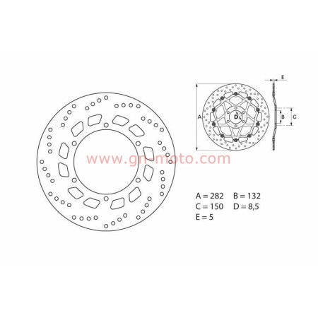 660 XTZ 1991-1996 : DISQUE FREIN AVANT BREMBO 68B407D0