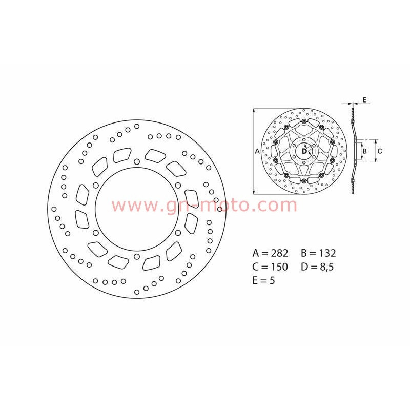 660 XTZ 1991-1996 : DISQUE FREIN AVANT BREMBO 68B407D0