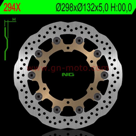 DISQUE FREIN AVANT NG BRAKES PETALES 294X TOUTES 900 TDM   FJR 2001 2002