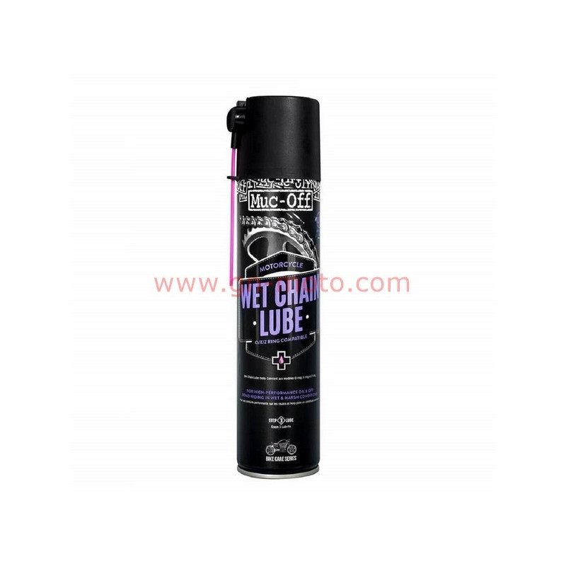 GRAISSE CHAINE CONDITIONS EXTREMES  MUC-OFF WET CHAIN LUBE 400ml