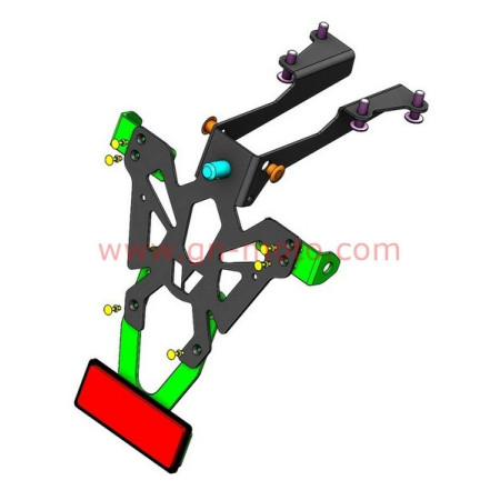 SUPPORT DE PLAQUE V PARTS MT09 TRACER 2015-2020