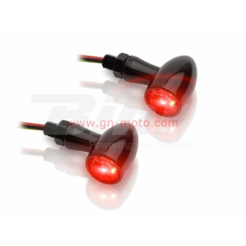 CLIGNOTANTS LED V-PARTS + FEU ARRIERE ALU NOIR