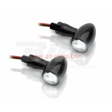 CLIGNOTANTS LED V-PARTS + VEILLEUSE AVANT ALU NOIR