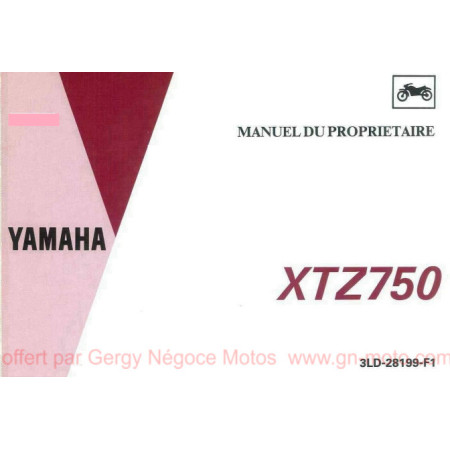 Manuel propriétaire 750 XTZ a télécharger