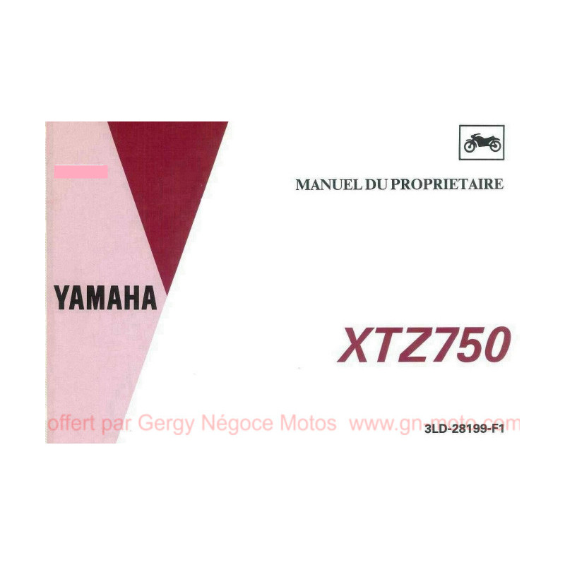 Manuel propriétaire 750 XTZ a télécharger