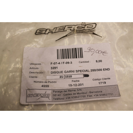 disques (6) garnis Sherco 250/300 enduro 3291