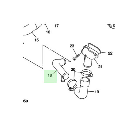 tuyau acier inférieur refroidissement toutes Yamaha 1300 FJR 3P6-12581-00