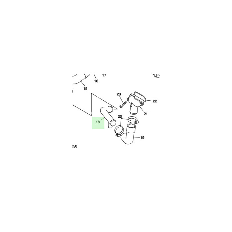 tuyau acier inférieur refroidissement toutes Yamaha 1300 FJR 3P6-12581-00