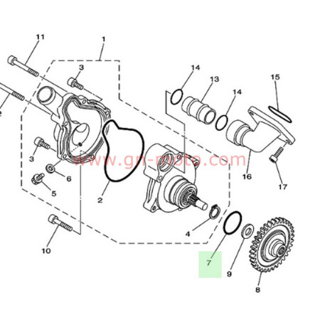 JOINT torique exterieur POMPE EAUTOUTESXTZ TDM TRX FJR