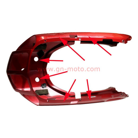 COQUE ARRIERE rouge yamaha 1300 FJR 2001-2005 5JW-21651-00-P2