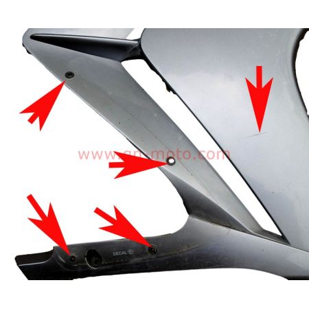flanc de carenage droit Yamaha 1300 FJR 2003-2005 5VS-Y283K-00-P0 | Occasion