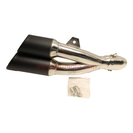 Pot d'échappement neuf Zaddox Twin Moto universel noir 127242