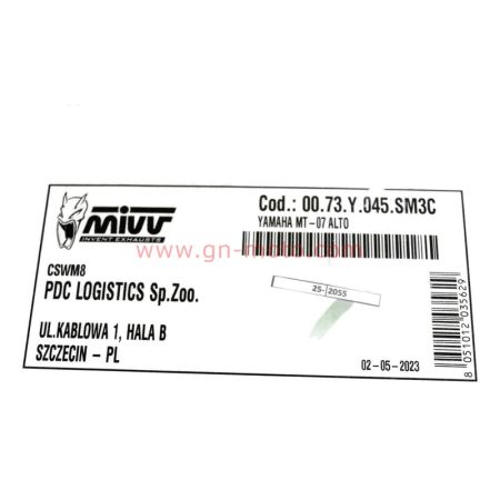 ligne échappement MIVV italian style carbon yamaha MT07 2014-2024 00.73.y.045.sm3c