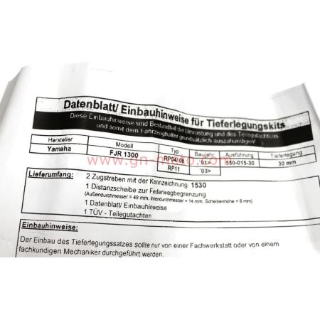 kit abaissement -30mm yamaha 1300 fjr 2001-2005 550-015-30 | Occasion