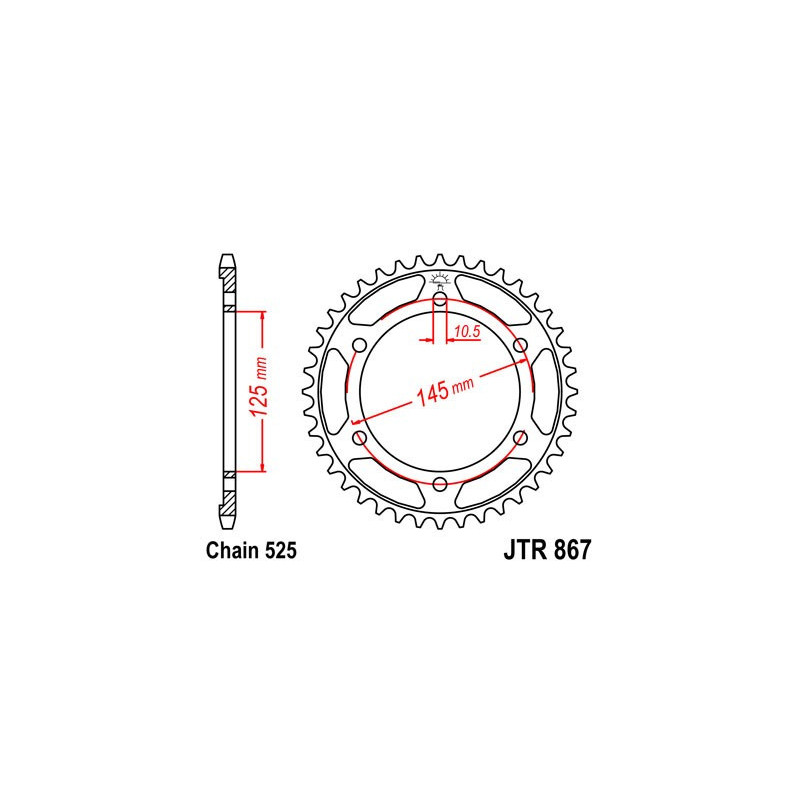 COURONNE ACIER 850 TDM DE 42 A 44 DTS