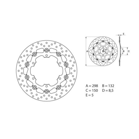 DISQUE FREIN AVANT "NG" TOUTES 900 TDM  + FJR 2001-2002