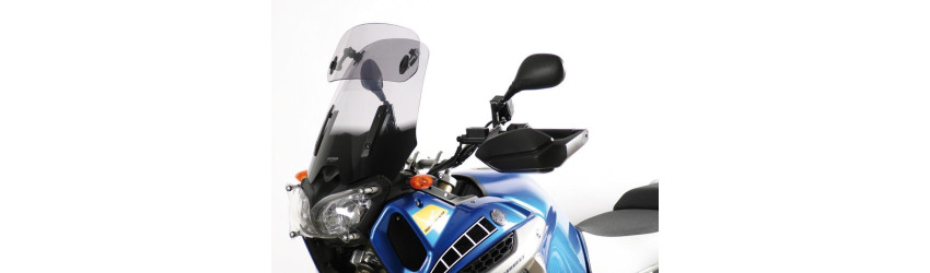 antivol , sabot, bequille, bulle haute, clignotants leds, housse de protection yamaha 660 750 1200 xtz superténéré